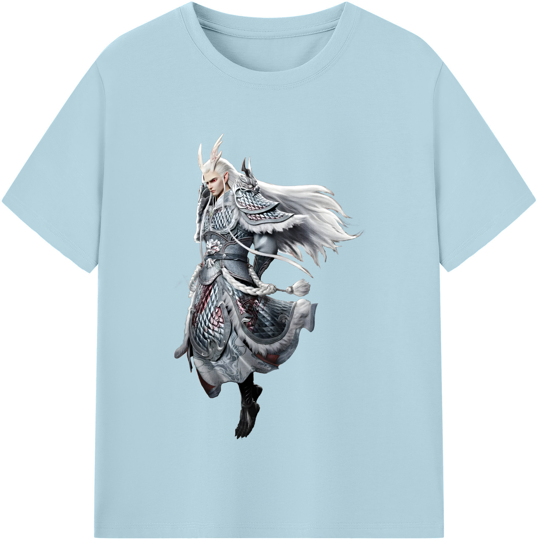 （画像用） Ne Zha 2 ナタ 魔童の大暴れ 綿100％半袖Tシャツ（フロントプリント）